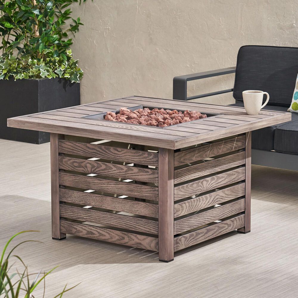 Noble House Elberton 50000 BTU Firepit in Brown, , large