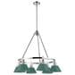 Golden Lighting Orwell 6-Light Chandelier with Pine Green Shade in Chrome, , large