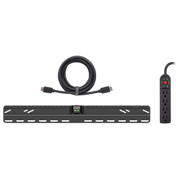 Sanus No Stud TV Wall Mount for 32" - 90" TVs with HDMI Cable and 4-Outlet 300J Surge Protector Power Strip in Black, , large