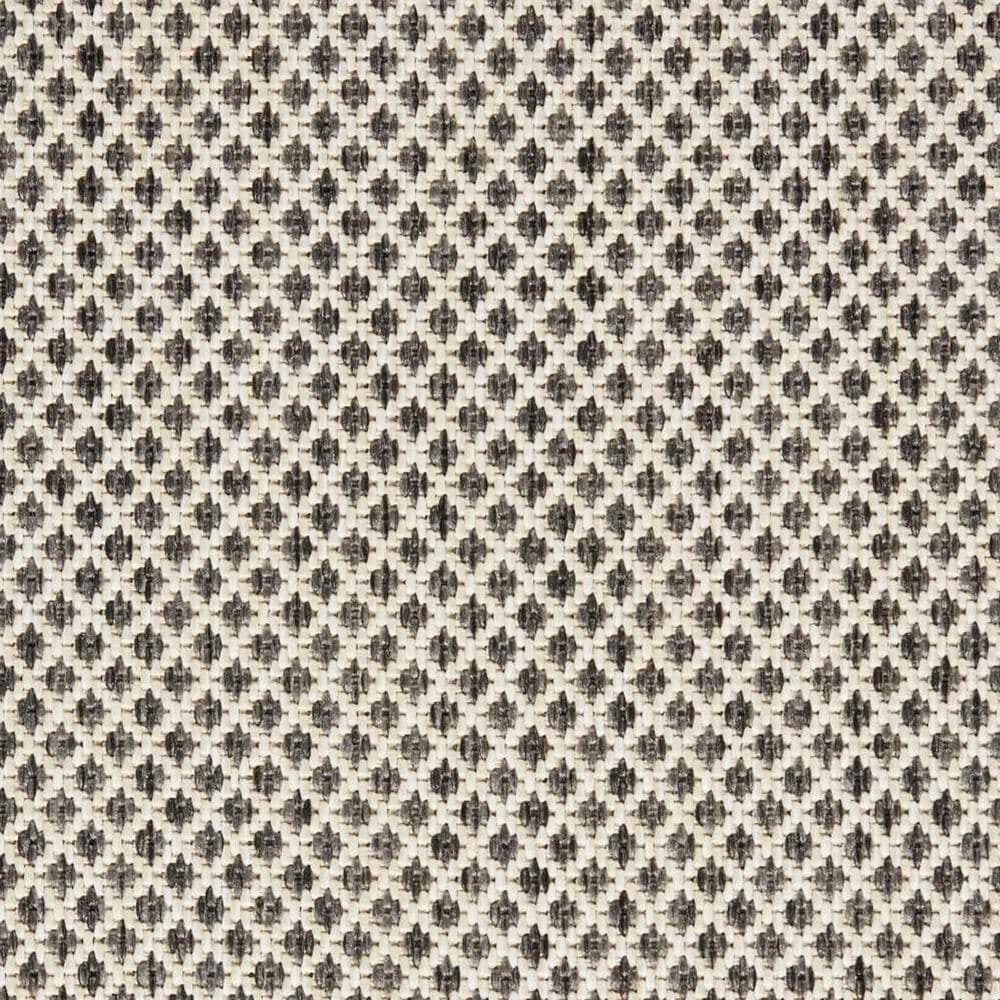 Nourison Courtyard Ivory and Charcoal 5&#39; x 8&#39; Oval Indoor/Outdoor Area Rug, , large