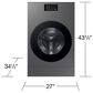 Samsung Bespoke 5.3 Cu. Ft. Front Load Smart Combo Washer/Dryer in Dark Steel, , large