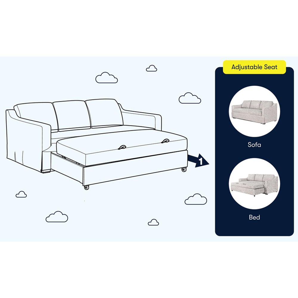 Lifestyle Solutions Haddington Stationary Sleeper Sofa in Linen, , large