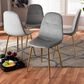 Baxton Studio Elyse Dining Chair in Grey/Gold (Set of 4), , large
