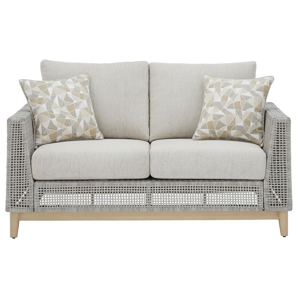 Ashley Seton Creek 6-Piece Patio Conversation Set in Gray, , large