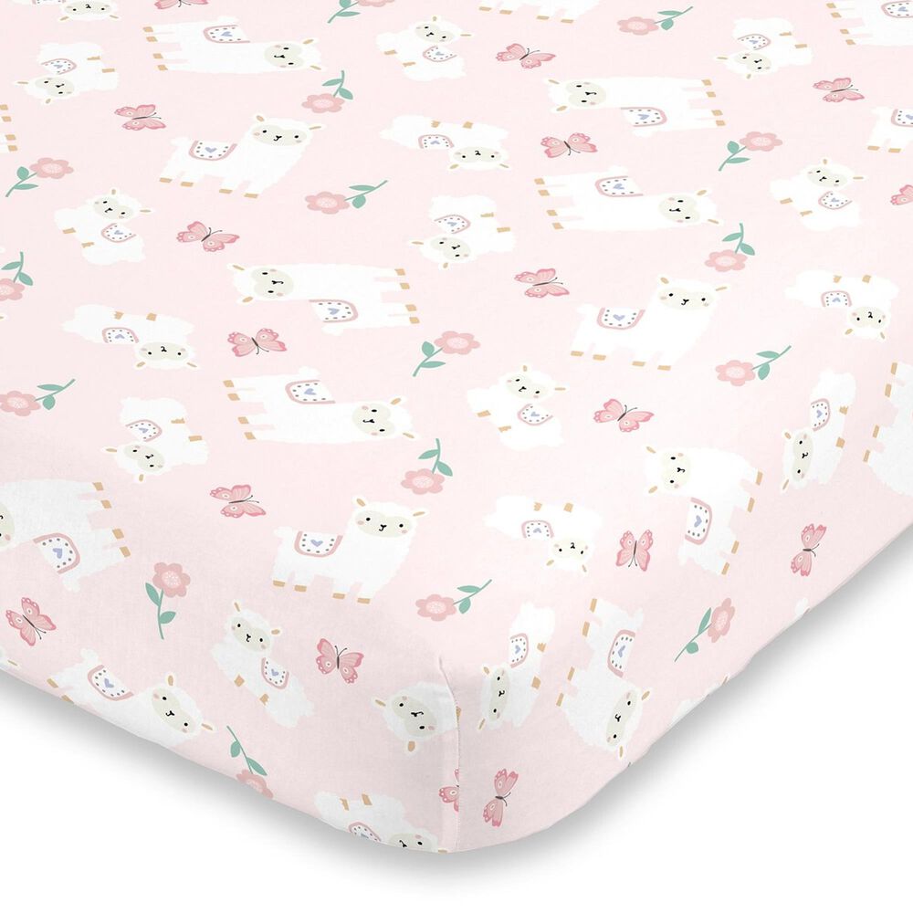 Crown Crafts Fitted Crib Sheet in Pink, , large