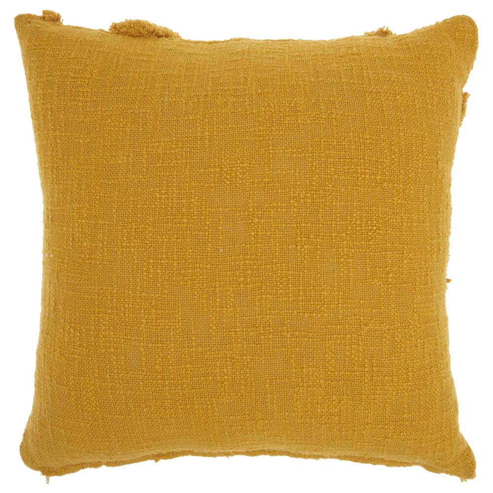 Nourison Life Styles 18&quot; x 18&quot; Throw Pillow in Mustard, , large