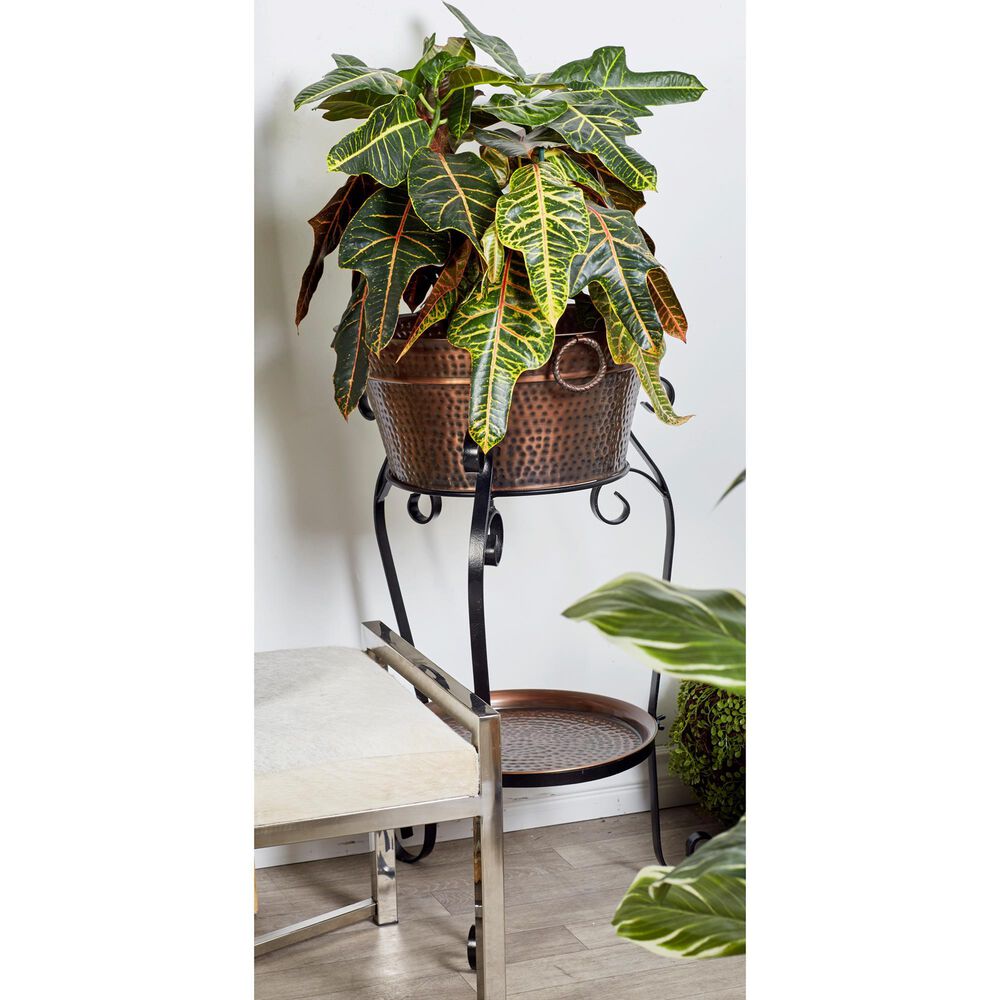 Maple and Jade Rustic Wine Holder in Copper, , large
