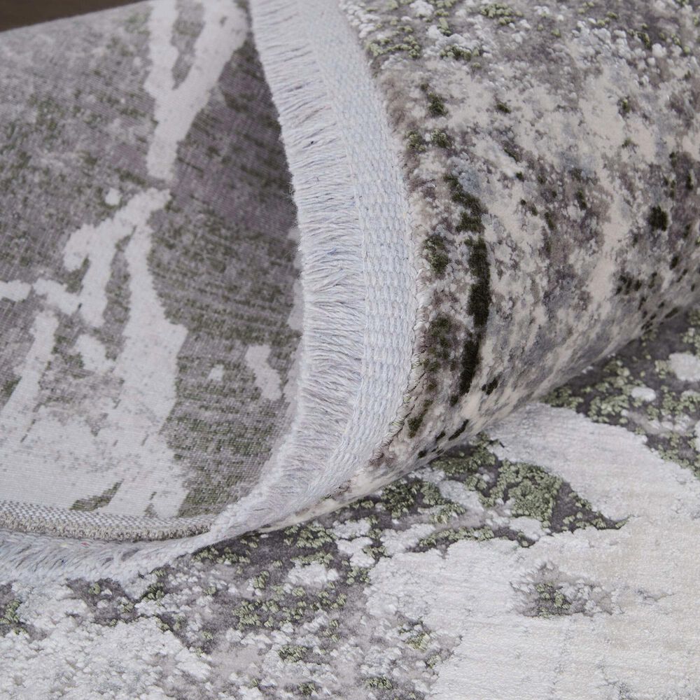 Feizy Cadiz 39N6F 12&#39; x 18&#39; Green and Ivory Area Rug, , large