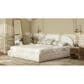 Jennifer Taylor Home Archie Puffy Grounded Queen Upholstered Platform Bed in Almond White, , large