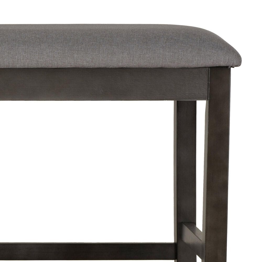 Linon Home Decor Spiva Counter Backless Bench in Grey, , large