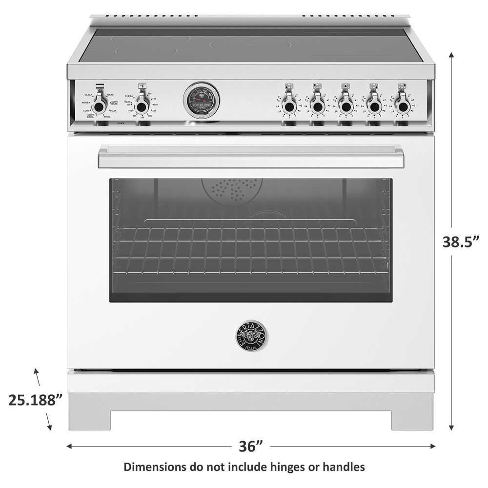 Bertazzoni Professional 5.7 Cu.Ft. Induction Range with Convection and Self-Cleaning in Bianco, , large