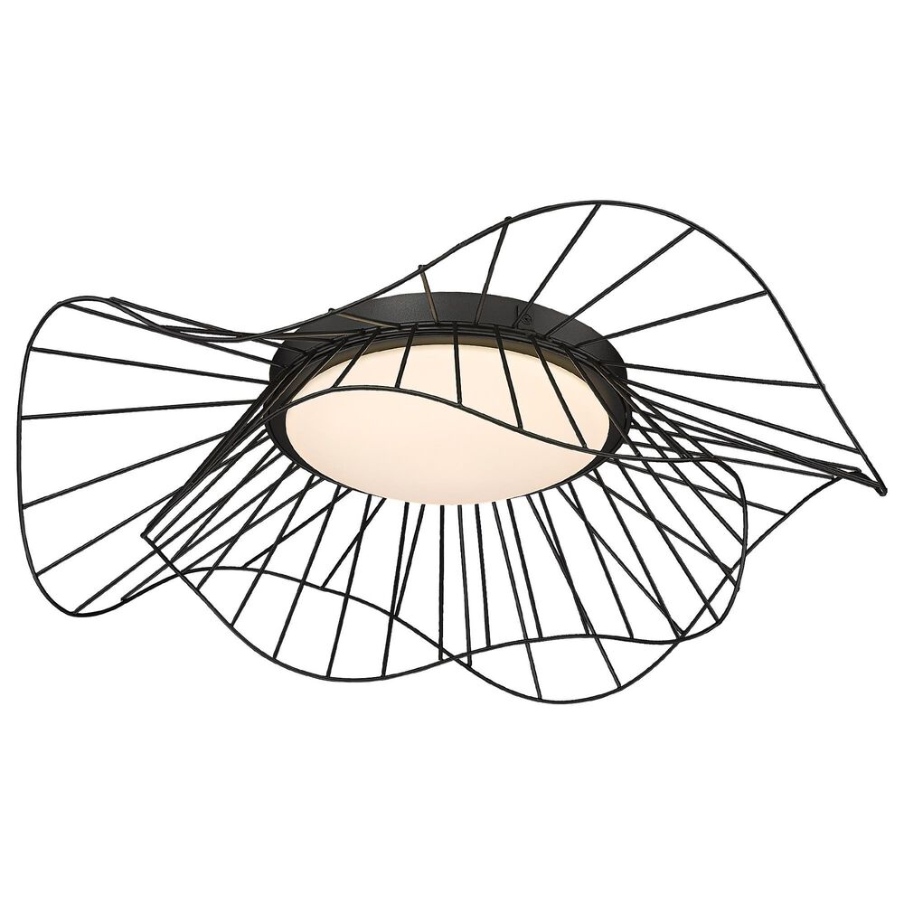 Golden Lighting Elena 24&quot; Flush Mount in Natural Black, , large