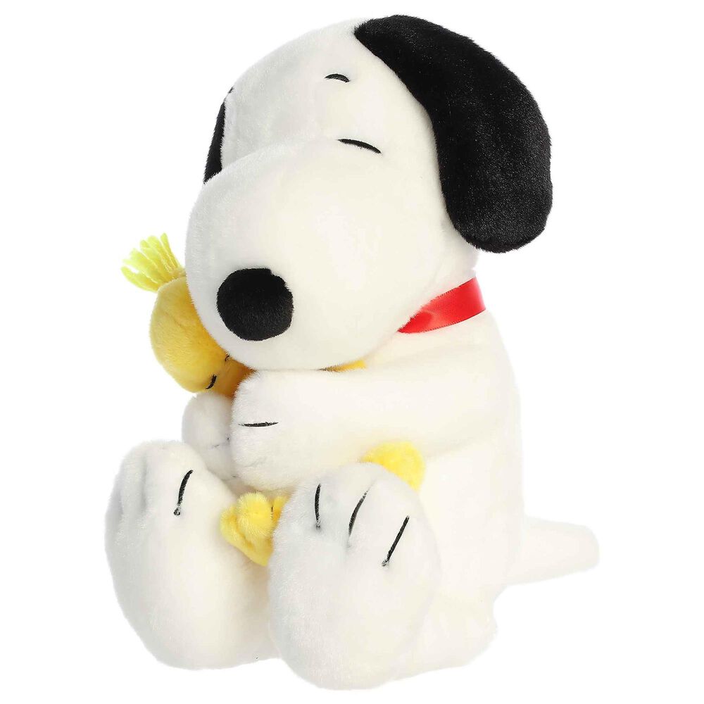 Aurora Peanuts 12&quot; Big Hugs Snoopy and Woodstock in White, , large