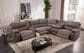 Oxford Furniture 6-Piece Power Reclining Sectional with Power Headrests in Tan, , large