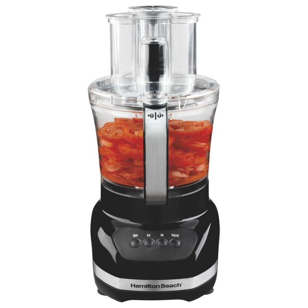Hamilton Beach 14-Cup Big Mouth Duo Plus Food Processor with Touch Pad Controls in Black, , large
