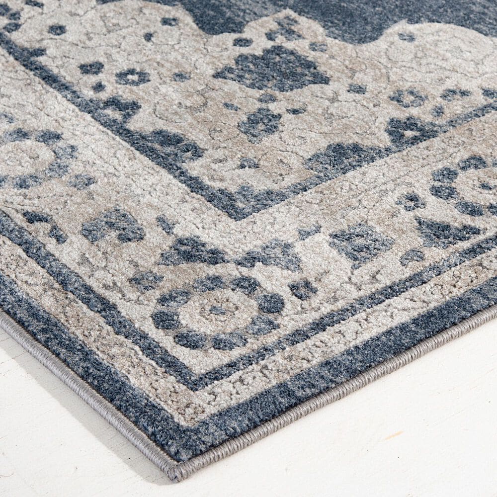Central Oriental Clearwater Glint 5&#39; x 8&#39; Blue and Beige Area Rug, , large