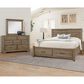 Viceray Collections Cool Rustic 3-Piece King Plank Bedroom Set with Storage in Stone Grey, , large