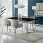 Blue River Cressida/Portia 7-Piece Dining Set in Black and Brushed Stainless Steel, , large