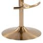 LumiSource Matisse Adjustable Swivel Barstool with Grey Fabric Upholstery in Gold (Set of 2), , large