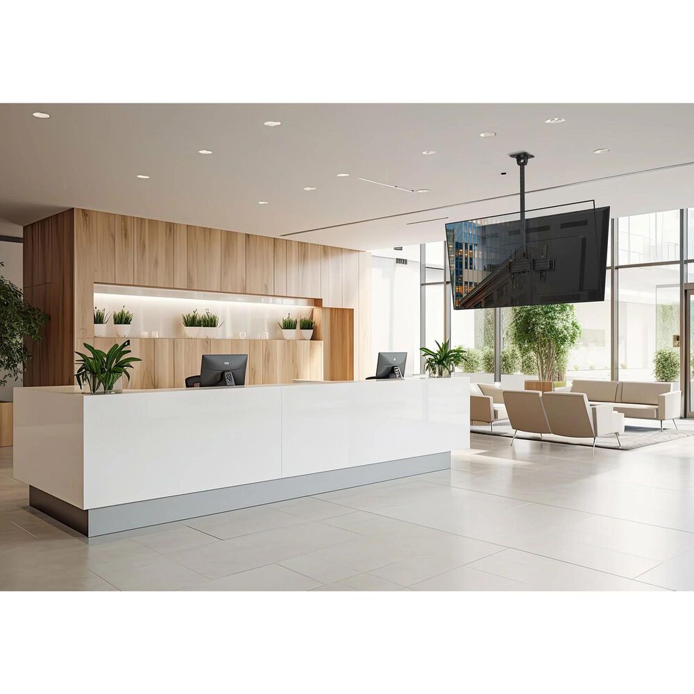Kanto Back-to-Back Dual Screen TV Ceiling Mount for 40" - 80" TVs in Black, , large