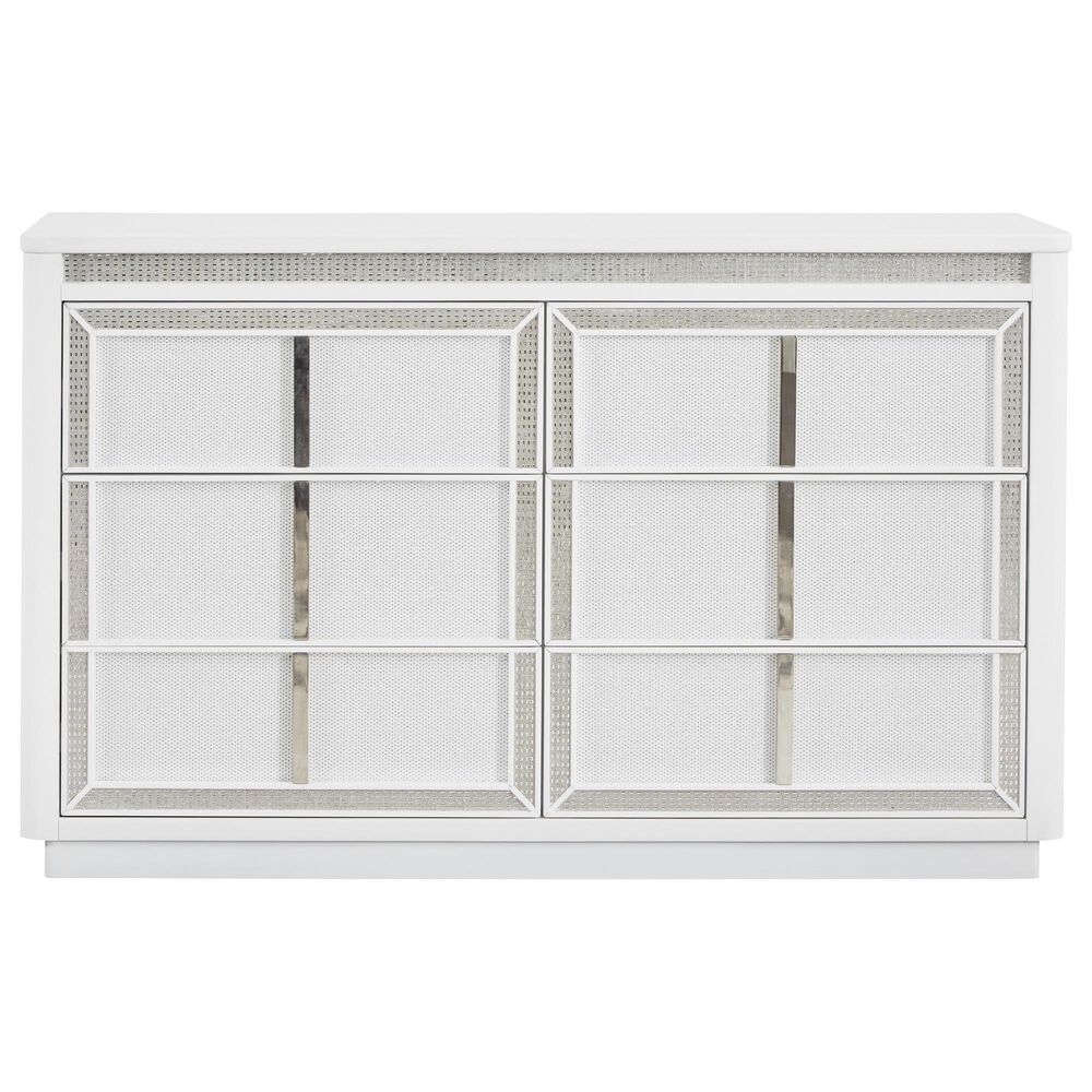 Millenium Chalanna 4-Piece Queen Bedroom Set in White Lacquer, , large