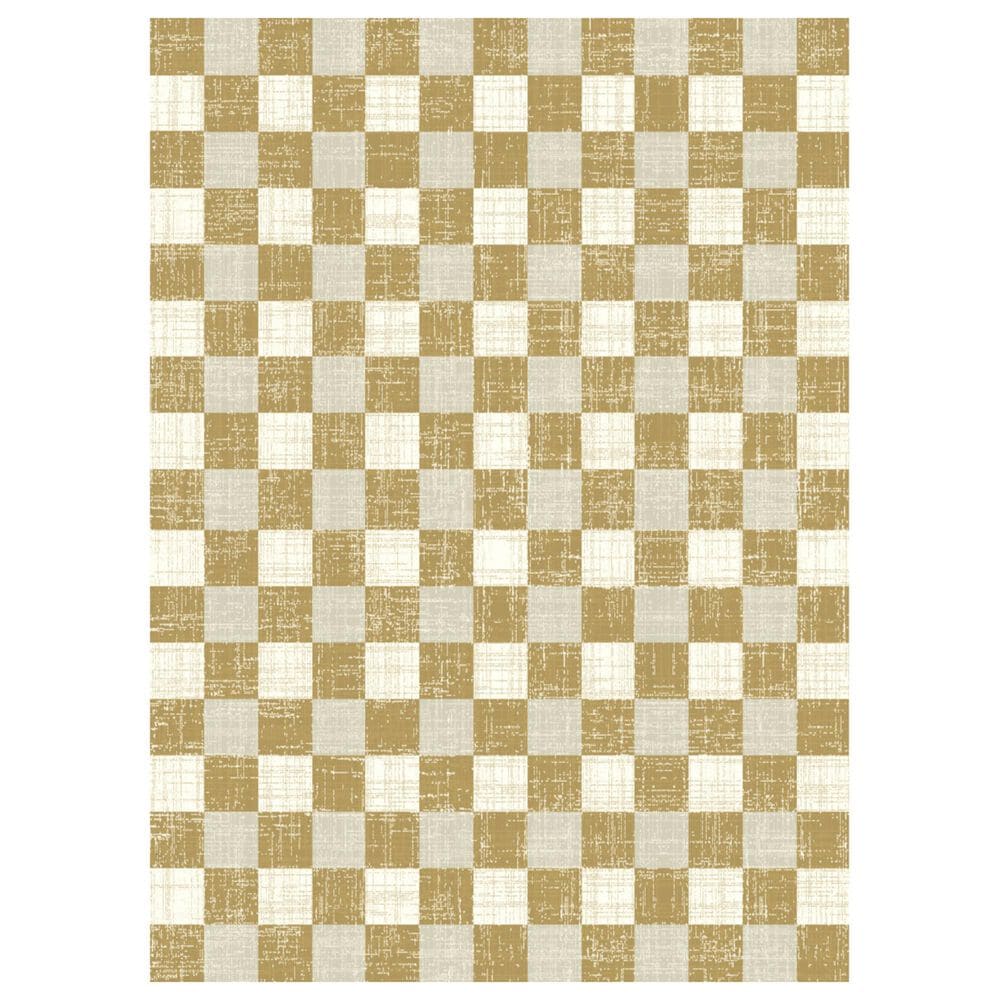 Balta Rugs Maraini Vintage Checkered 7"10" x 10" Tan Area Rug, , large