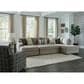 Northwestern Bri 2-Piece Sectional in Bri Pewter, , large