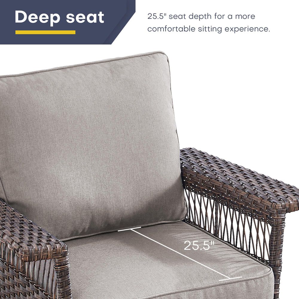 Sunwell Garden Patio Sationary Chair in Gray (Set of 2), , large