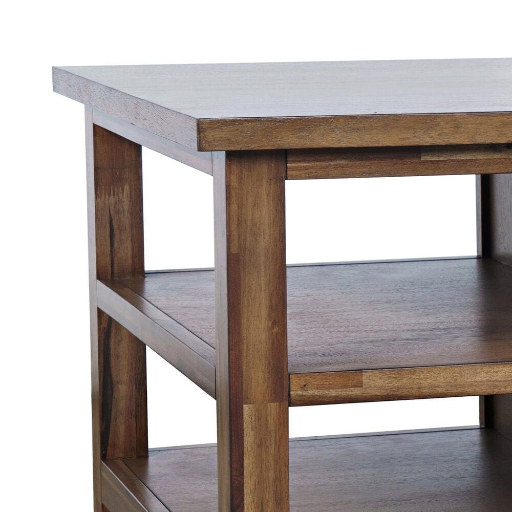 Waltham Claremont Castered Storage Cocktail Table in Brown, , large