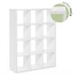 HOMLUX 12-Cube Reversible Open Back Bookshelf in White, , large