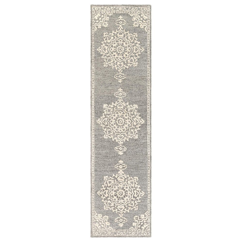 Surya Granada GND-2310 2'6" x 10' Medium Gray, Beige and Charcoal Runner, , large