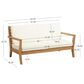 Linon Home Decor Carenen Outdoor 2-Seat Sofa with White Cushions in Natural, , large