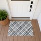 Dalyn Rug Company Soft Essentials Plaid Gray 1"8" x 2"6" Indoor/Outdoor Area Rug, , large
