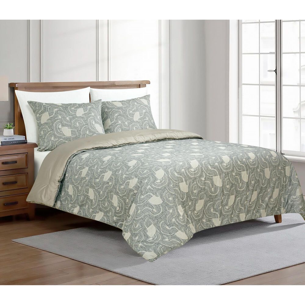 Ann Gish Lugano 3-Piece King Comforter Set in Charcoal and Pumice, , large