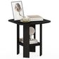 HOMLUX 1-Shelf End Table in Espresso, , large
