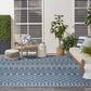 Nourison Positano Southwestern Navy Blue 9" x 12" Indoor/Outdoor Area Rug, , large