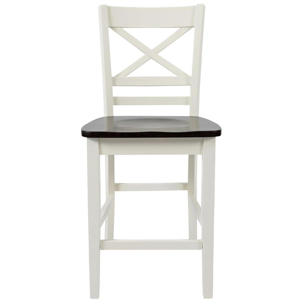 Waltham Asbury Park Counter Height Stool in White and Autumn, , large