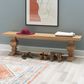 Linon Home Decor Mcleavy Bench in Rustic Honey, , large