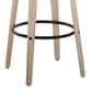 LumiSource Toriano Swivel Bar Stool with Camel Faux Leather Upholstery in Whitewashed and Black (Set of 2), , large