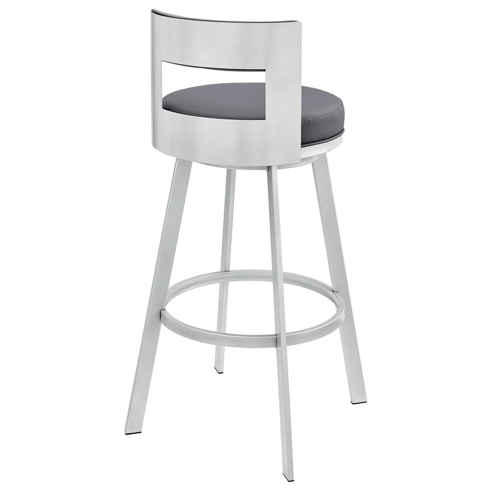 Blue River Flynn 30&quot; Swivel Bar Stool in Silver, , large