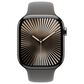 Apple Watch Series 10 GPS + Cellular 46mm Natural Titanium Case with Stone Gray Sport Band - S/M, , large
