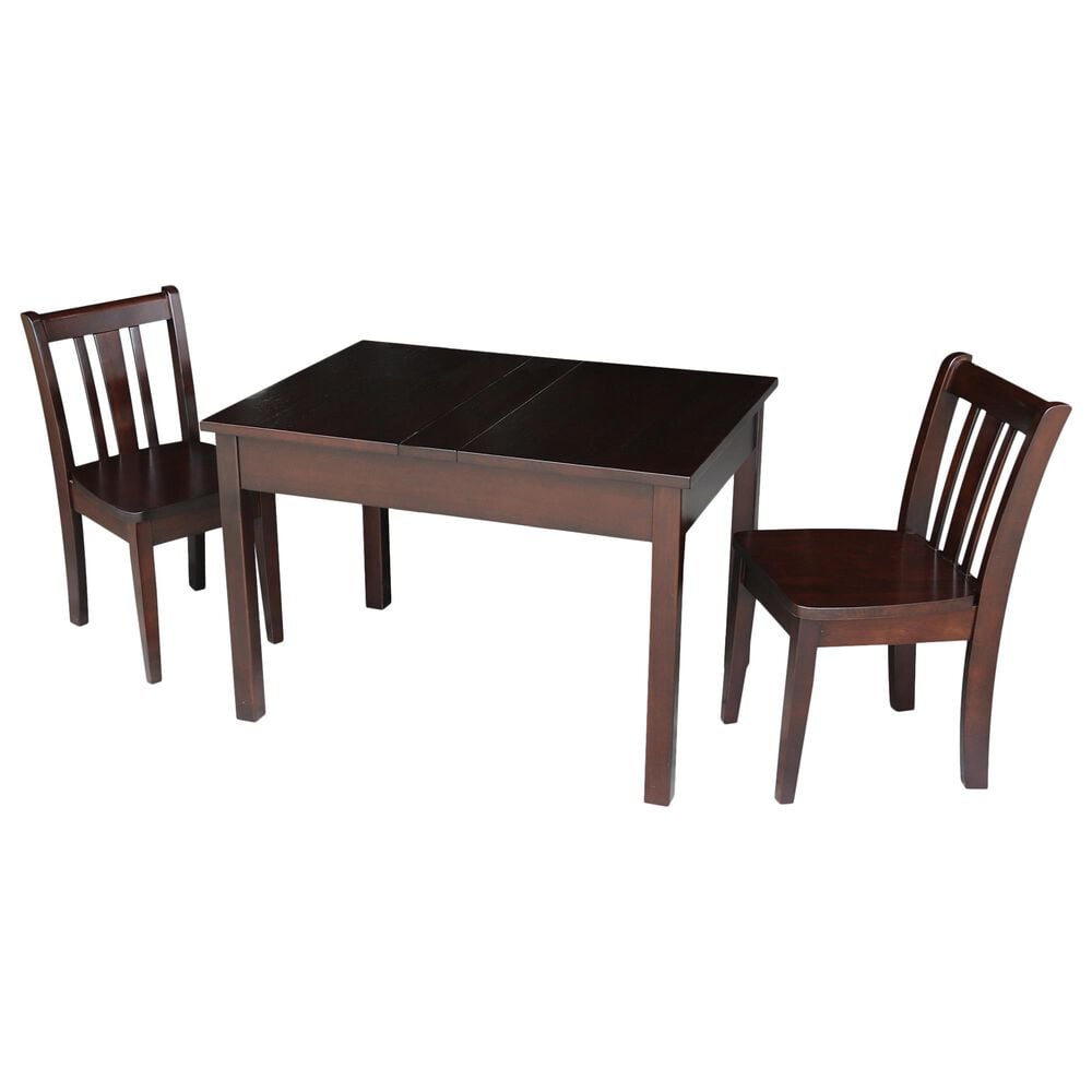 International Concepts San Remo 3 Piece Juvenile Table Set in Rich Mocha, , large
