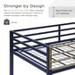 Furniture of America Haven Twin Loft Bed in Blue and Gold, , large