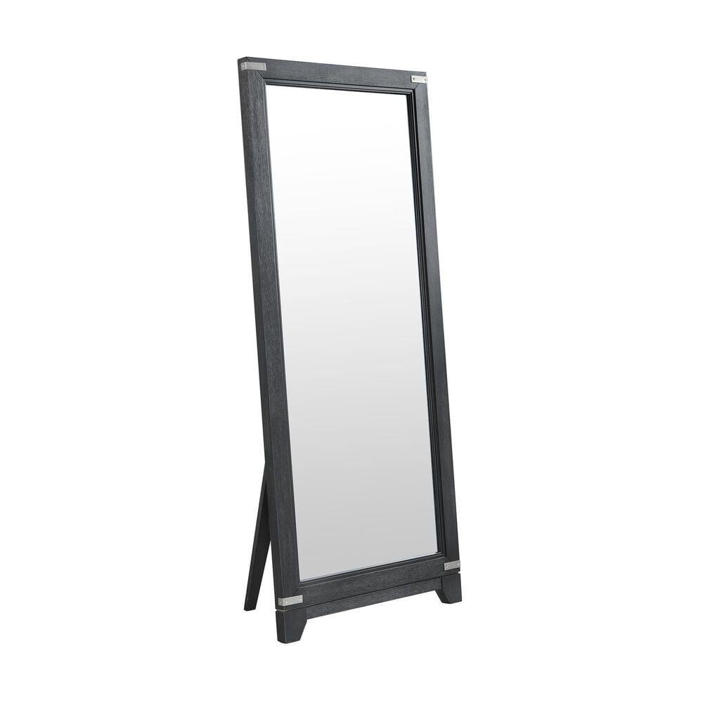 Hawthorne Furniture Laguna Floor Mirror in Weathered Steel Slate, , large
