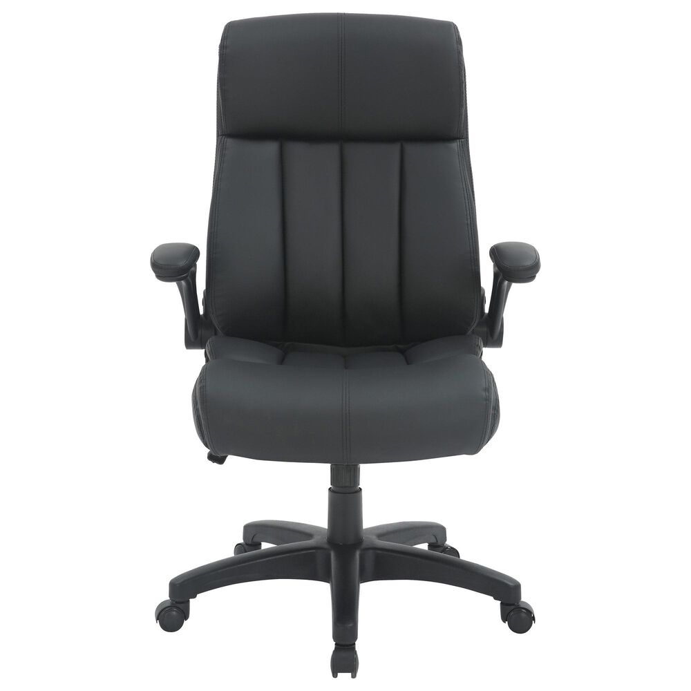 Rta Products Llc Ultra-Padded Executive Office Chair with Flip-Up Armrests in Black, , large