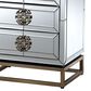 Baxton Studio Laken Mirrored 3-Drawer End Table in Silver and Antique Bronze, , large