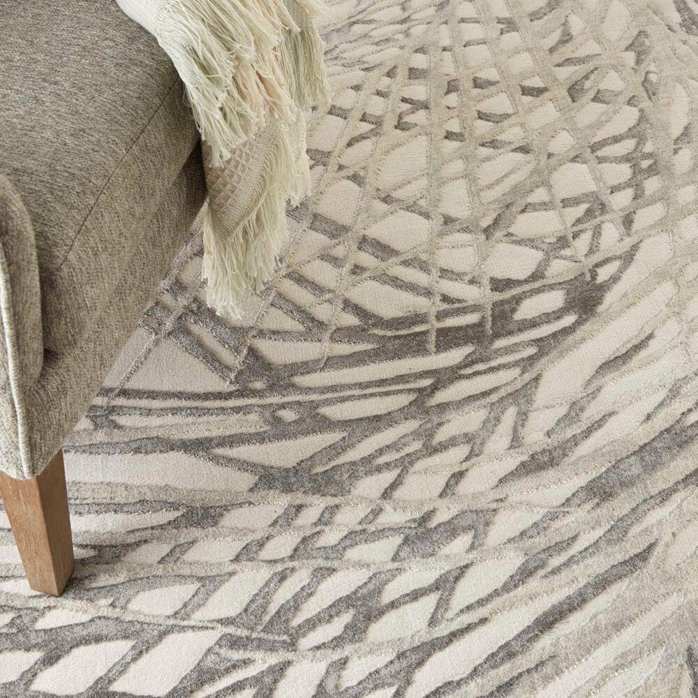 Nourison Rustic Textures Ivory and Grey 9&#39;3&quot; x 12&#39;9&quot; Area Rug, , large