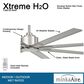 Minka-Aire Xtreme H2O 65" Indoor/Outdoor Ceiling Fan in Brushed Nickel Wet, , large