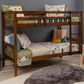 Linon Home Decor Perryton Twin Over Twin Bunk Bed in Warm Oak, , large