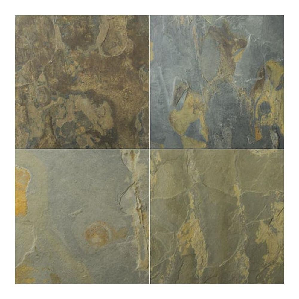 Emser Slate Rustic Gold 12" x 12" Natural Stone Tile, , large